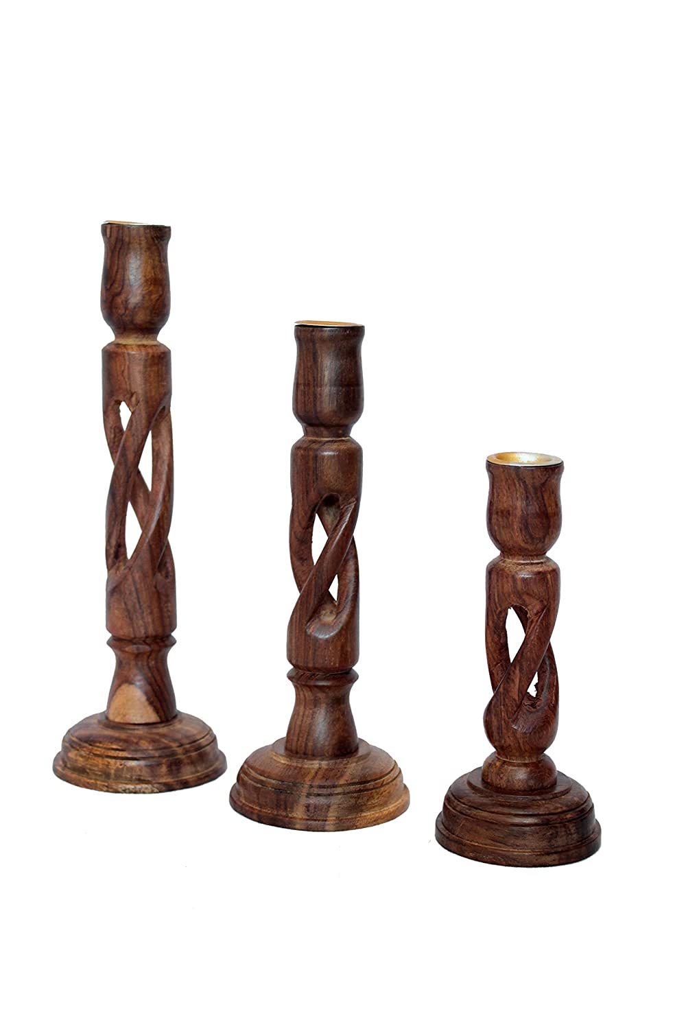 Wooden Pillar Candle Stand Candle Holders for Living Room, Table Centerpiece, Tealight Holder Candle Stand for Home Decoration Dime Store