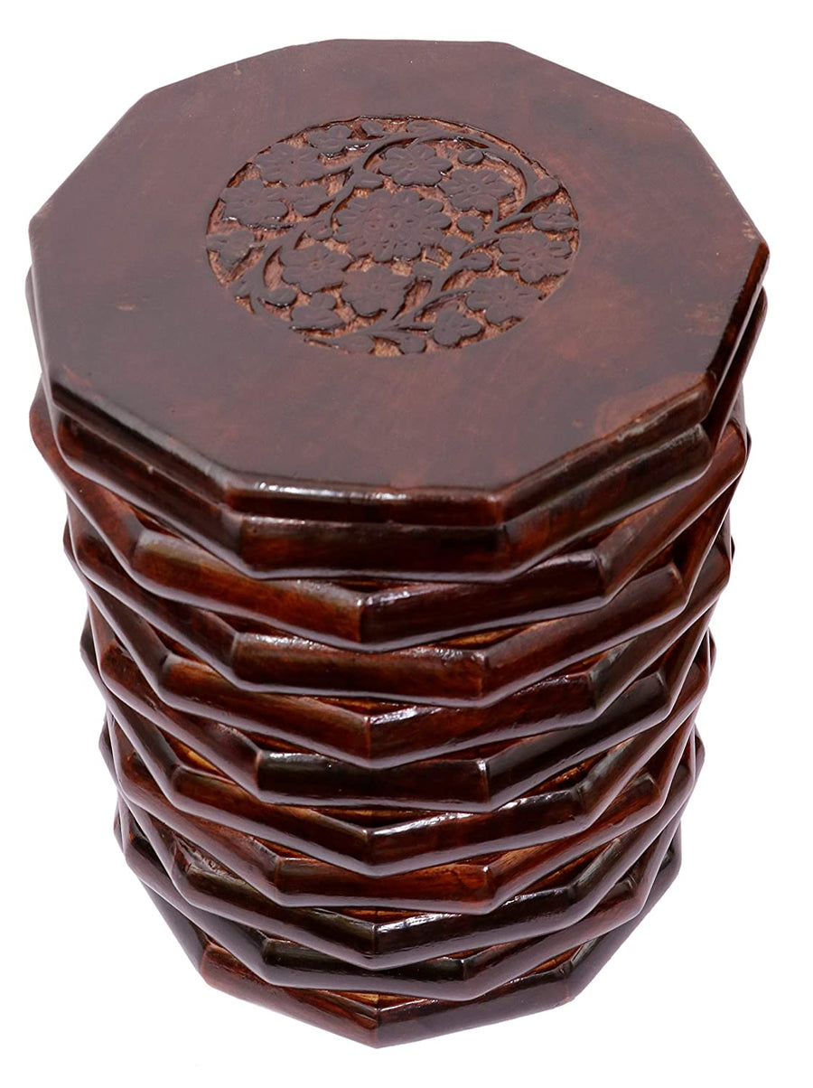 Wooden Zig Zag Stool for Bedroom , End Table Coffee Table Stool for: Bedside, dressing table, home, and office Dime Store