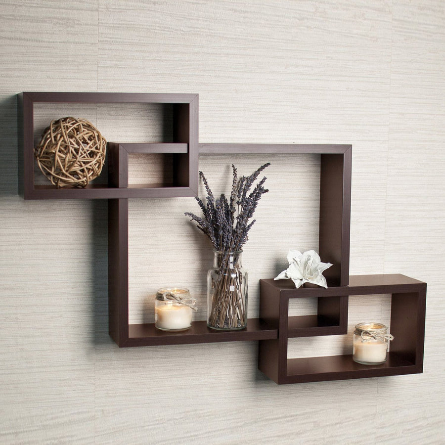 Interlock Wall Mount Wall Shelf Three Shelves for Living Room Dime Store