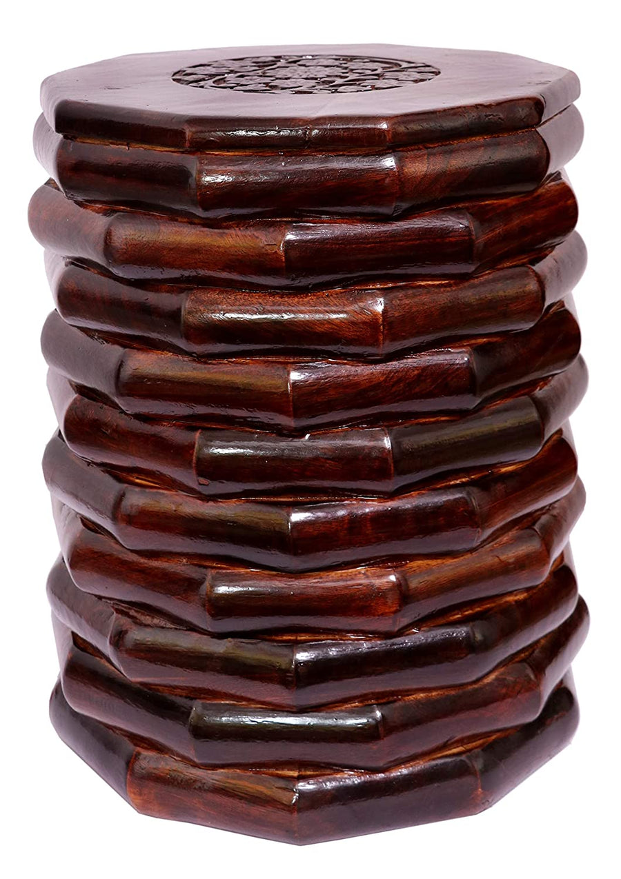 Wooden Zig Zag Stool for Bedroom , End Table Coffee Table Stool for: Bedside, dressing table, home, and office Dime Store