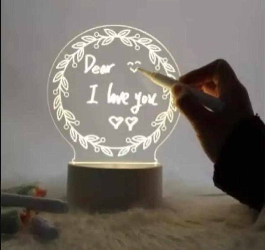 Acrylic Night Light Message Writing Board Roposo Clout
