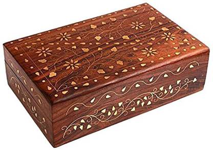 Wooden Big Size Jewelry Box for Storage Jewellery Jewel Boxes Storage Organizer Gift Box for Women Necklace Earring Set Bangles Churi Holder Dime Store