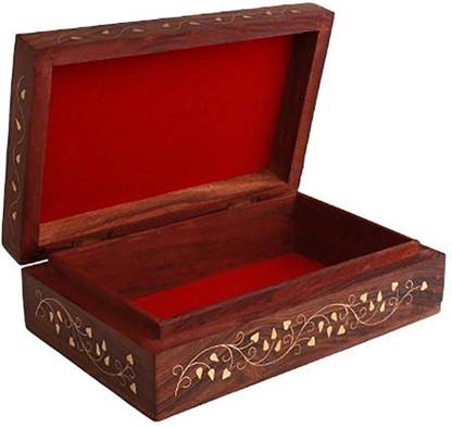 Wooden Big Size Jewelry Box for Storage Jewellery Jewel Boxes Storage Organizer Gift Box for Women Necklace Earring Set Bangles Churi Holder Dime Store