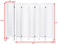 Thumbnail for Wooden Partition Handcrafted Partition Room Divider Separator for Living Room Office Wood Consists of 6 Panels to be Placed in Zig-Zag (White) Dime Store