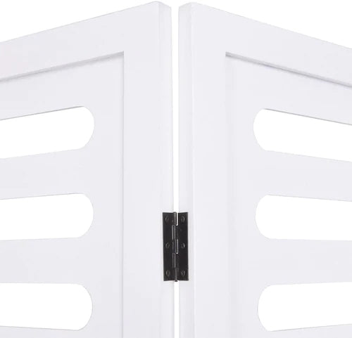 Wooden Partition Handcrafted Partition Room Divider Separator for Living Room Office Wood Consists of 6 Panels to be Placed in Zig-Zag (White) Dime Store