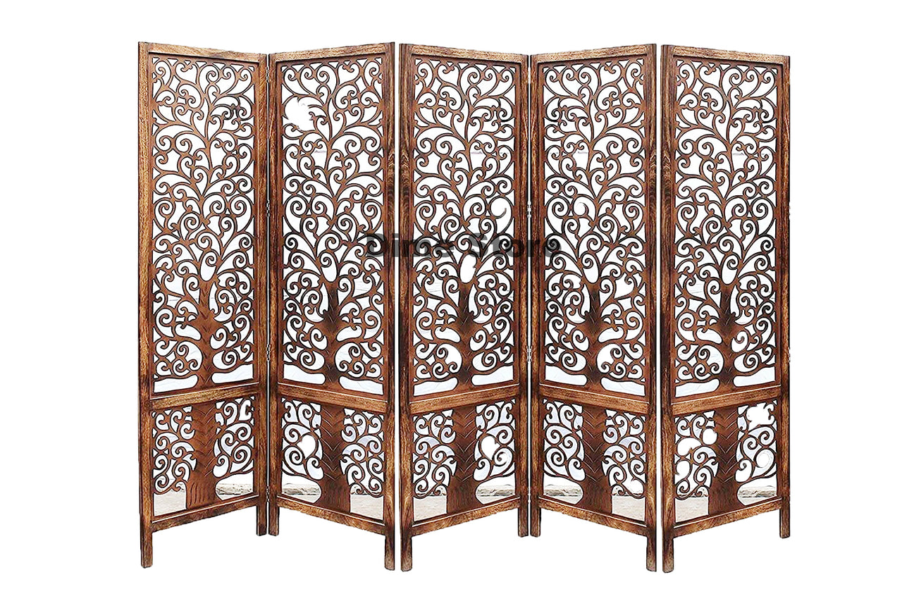 Folding Room Wooden Partition | Wall Screen Room Decor | Room Separator | Partition Curtains for Hall Room Divider Dime Store