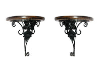 Thumbnail for Wrought Iron Rose Design Wall Shelf Bracket for Living room , Wall Mount Fancy Rack for Showpiece & Pots Dime Store