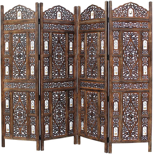 Wooden Partition for Living room and Halls | Room Divider Wall Screen , Wooden Partition for Bedroom & Office Dime Store