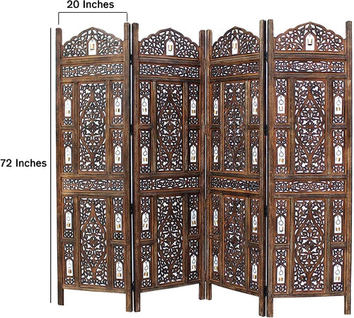 Wooden Partition for Living room and Halls | Room Divider Wall Screen , Wooden Partition for Bedroom & Office Dime Store
