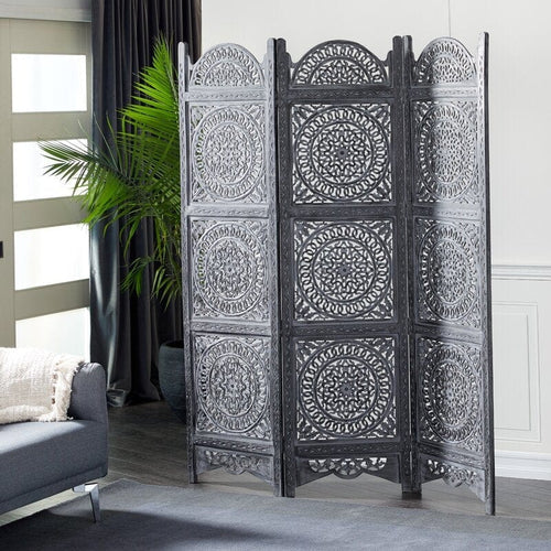 Wooden Partition for Bedroom , Wood Room Divider Partitions for Living Room 3 Panels - Style Room Separators Screen Panel Dime Store