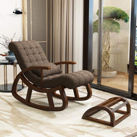 Thumbnail for Wooden Rocking Chair With Foot Rest | Swaying Chair Dime Store