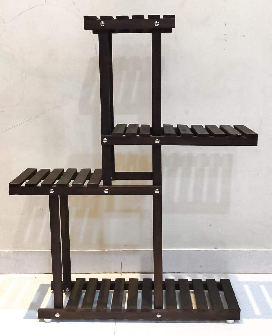 Wooden Plant Stand for Balcony Living Room Outdoor Indoor Plant Stand Foldable Display Rack Storage Rack for Patio Garden Yard Dime Store